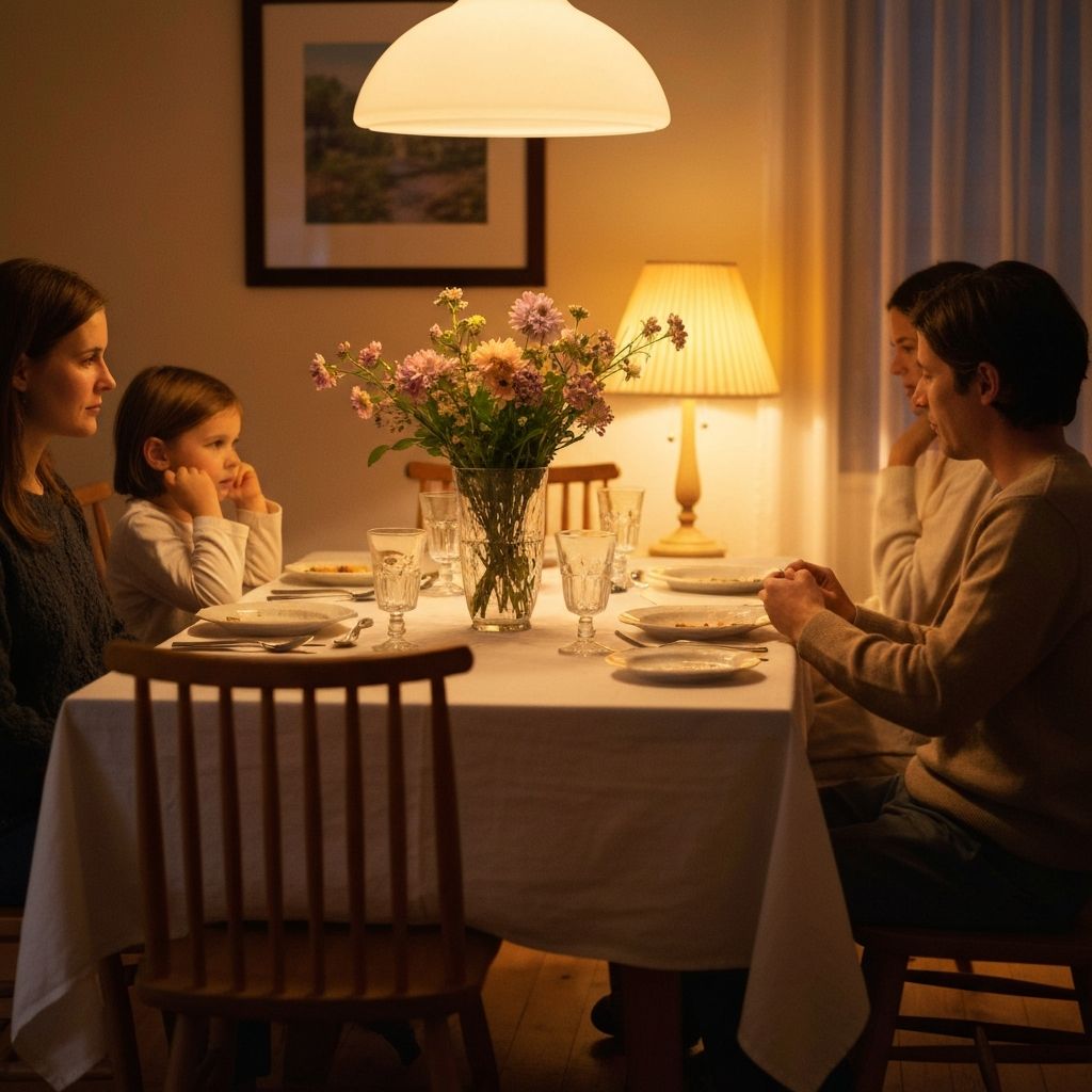 Kvällsmåltid i hemmiljö
