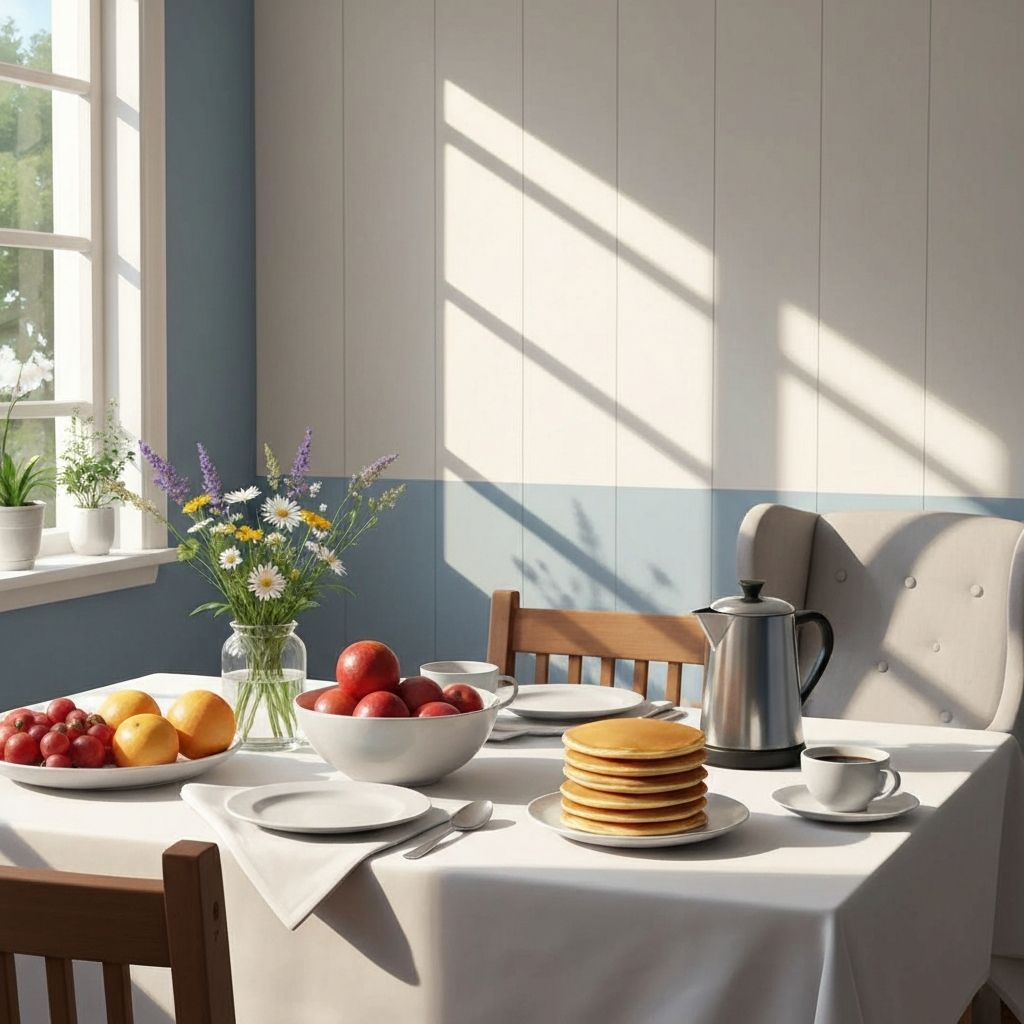 Morgonrutiner vid köksbordet